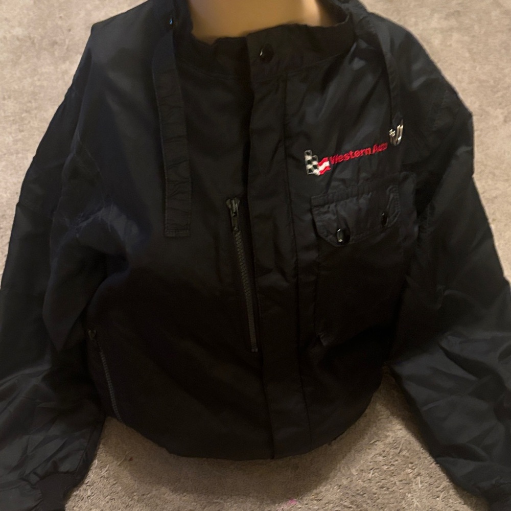 Black Western Auto Jacket Size  M mfg  Horizon